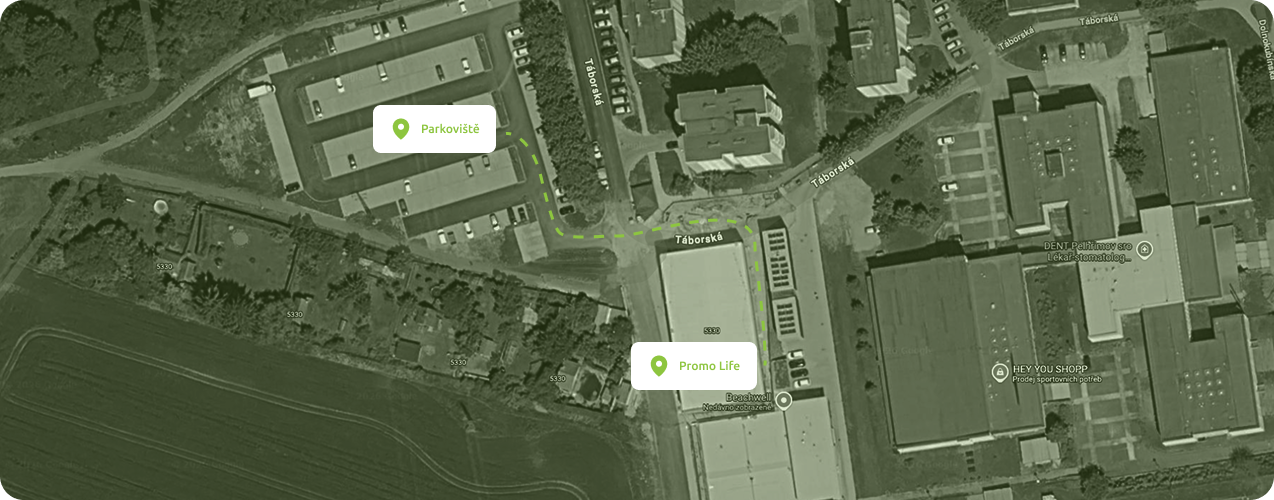 Mapa – Areál Beachwell, Táborská 2467, 393 01 Pelhřimov